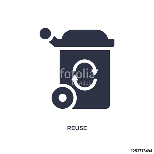 500x500 Reuse Icon On White Background Simple Element Illustration