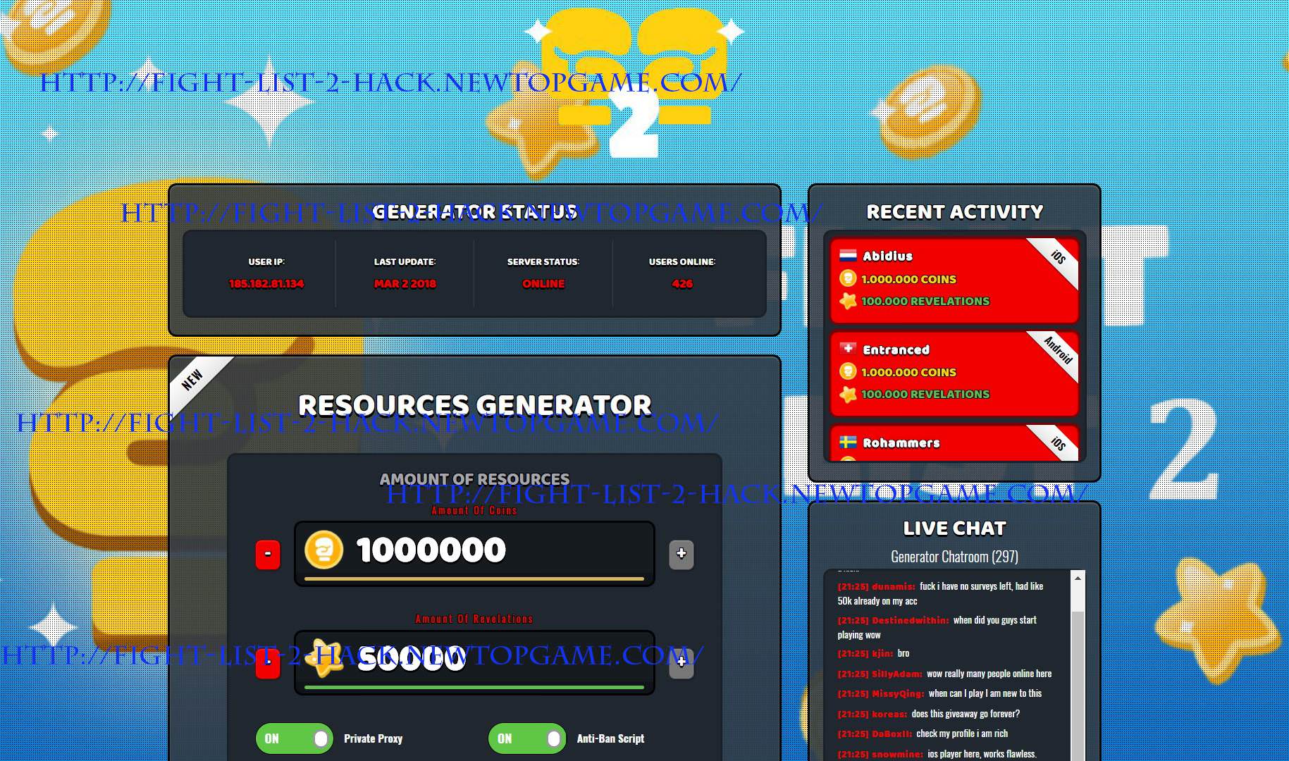 1829x1080 Fight List Hack Cheats Coins Revelations Online Generator No
