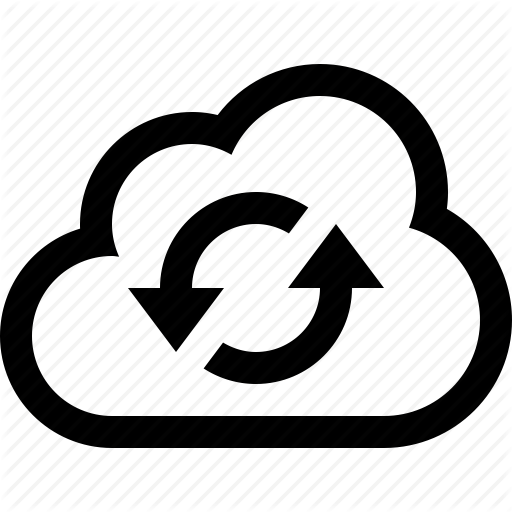 512x512 Cloud Reload, Reverse Icon