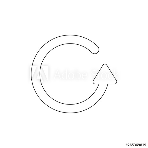 500x500 Arrow Revert Rotate Undo Replay Outline Icon Signs And Symbols