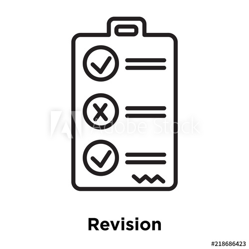 500x500 Revision Icon Isolated On White Background Simple And Editable