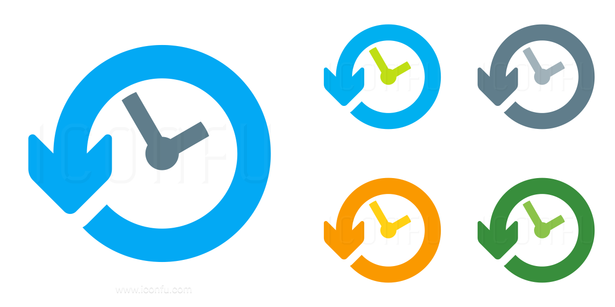 1200x600 Clock Back Icon