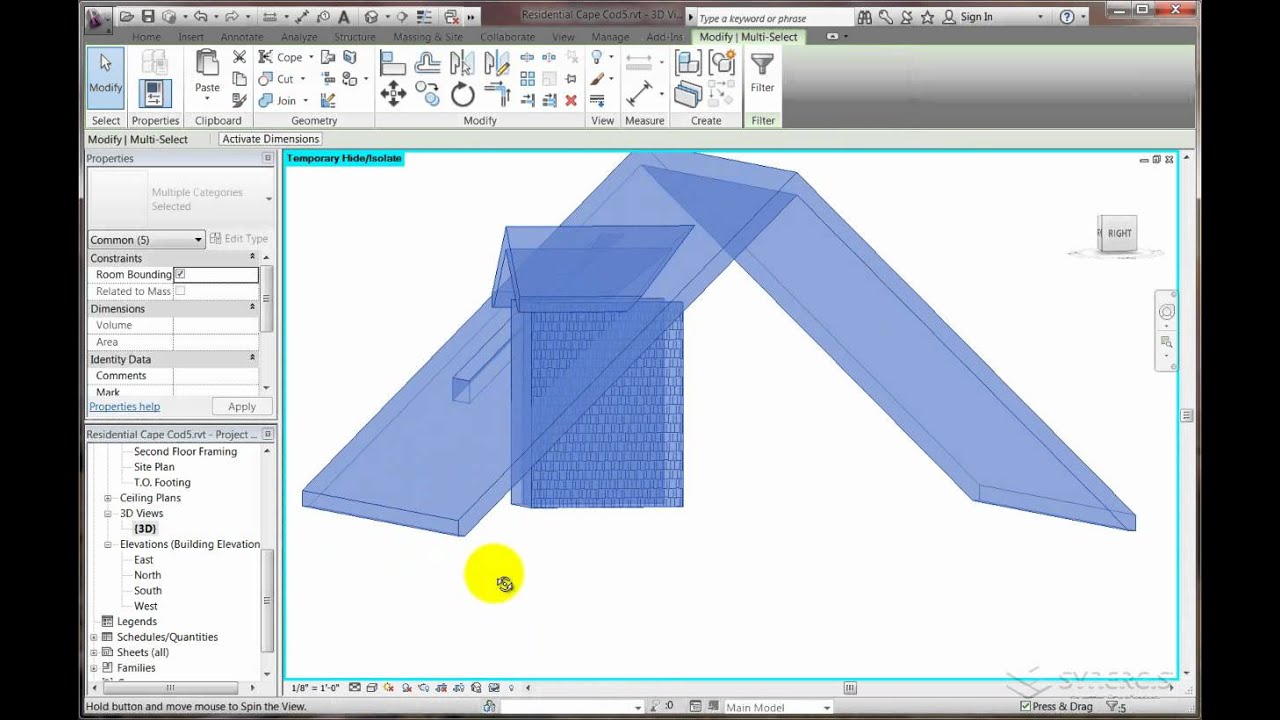 1280x720 Dormer Roof Creation With Revit Architecture