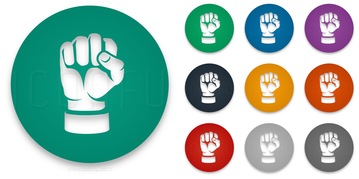 1200x600 Hand Fist Icon