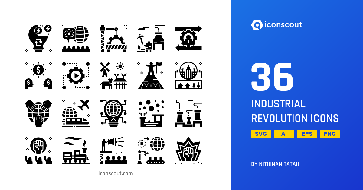 1200x630 Download Industrial Revolution Icon Pack