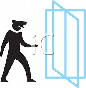 293x300 A Man Walking Through A Revolving Door