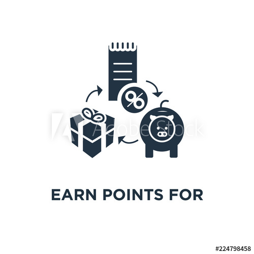 500x500 Earn Points For Purchase Icon Loyalty Program Concept Symbol