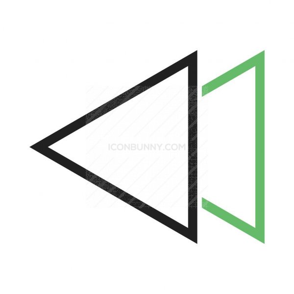 Rewind Line Green Black Icon 600x600 Rewind Line Green Black Icon