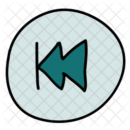 Rewind Button Icon Of Doodle Style 256x256 Rewind Button Icon Of Doodle Style