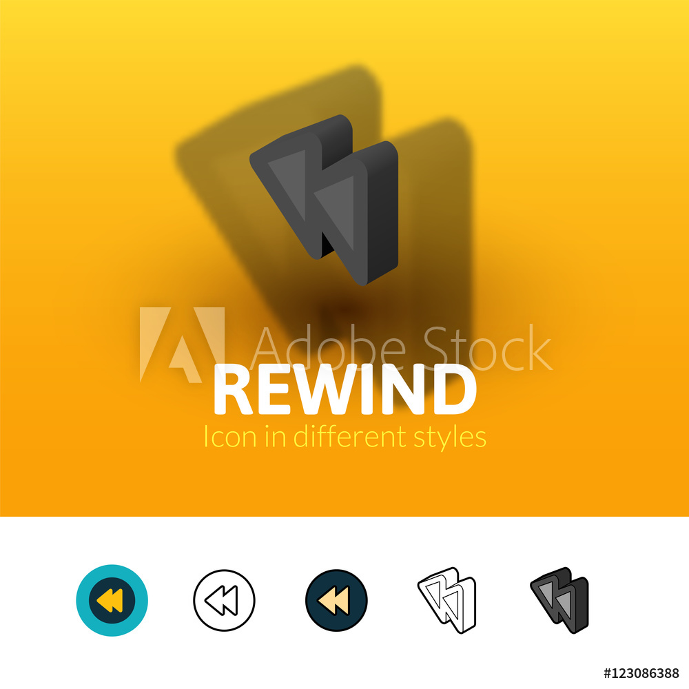 1000x1000 Photo Art Print Rewind Icon In Different Style Europosters