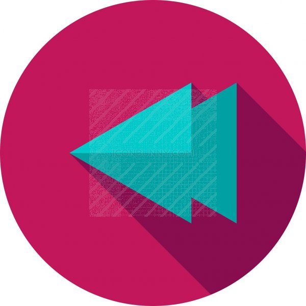 600x600 Rewind Flat Shadowed Icon