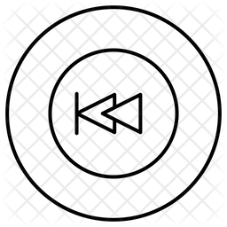 256x256 Rewind Icon Of Line Style