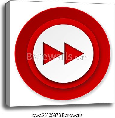 382x390 Rewind Icon, Canvas Print Barewalls Posters Prints