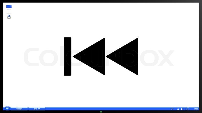 800x450 Rewind Icon Media Player On The Stock Vector Colourbox
