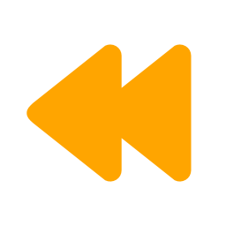 256x256 Free Orange Rewind Icon