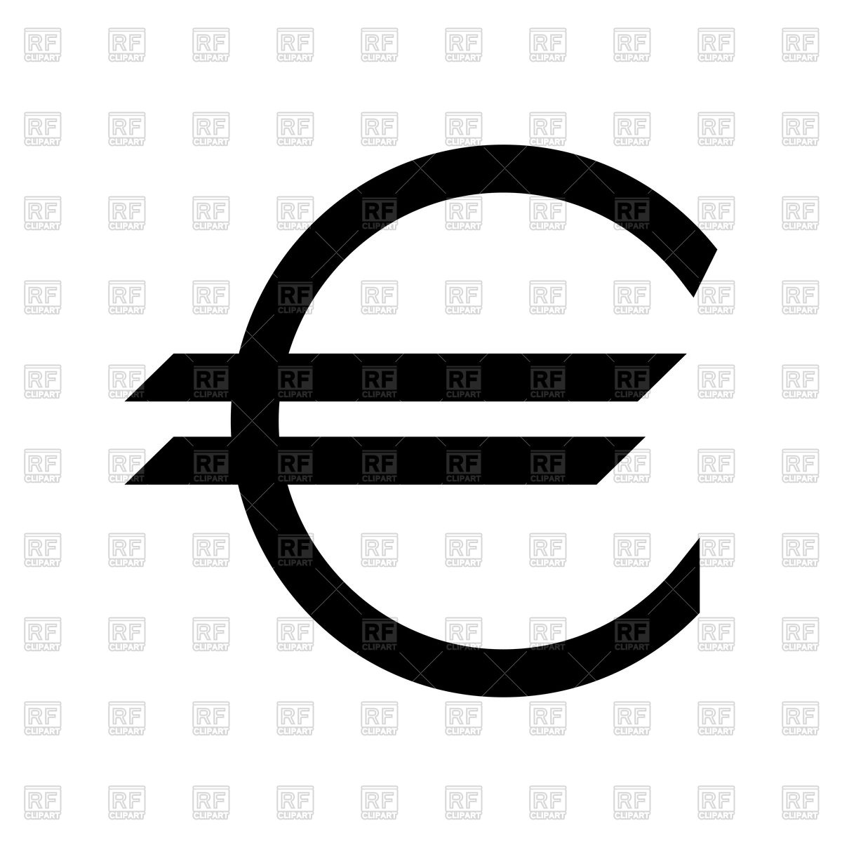 1200x1200 Euro Symbol Black Color Icon Vector Image Of Signs, Symbols, Maps