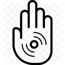 256x256 Rfid In Hand Icon Of Line Style