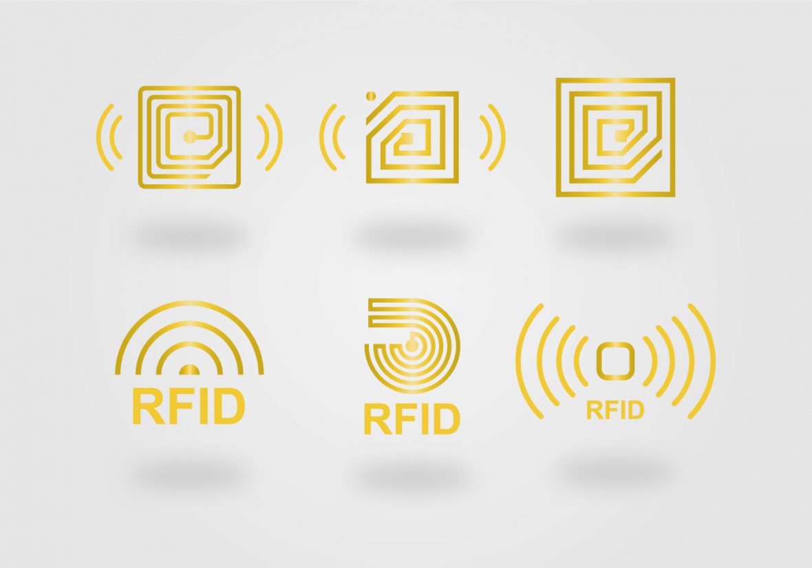 1180x826 Rfid Icon Vector Set