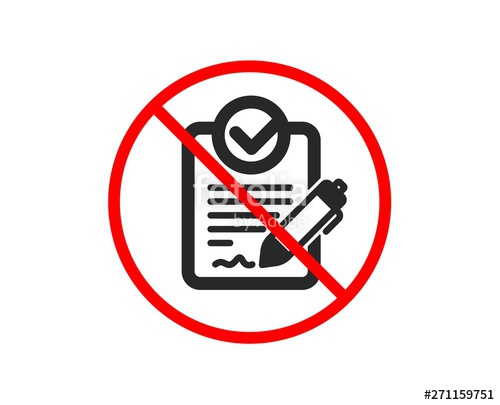 500x405 No Or Stop Rfp Icon Request For Proposal Sign Report Document