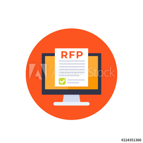 500x500 Rfp, Request For Proposal Icon, Vector