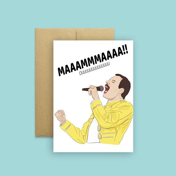 570x570 Mama Bohemian Rhapsody Mother's Day Card Funny Cards Pop Culture