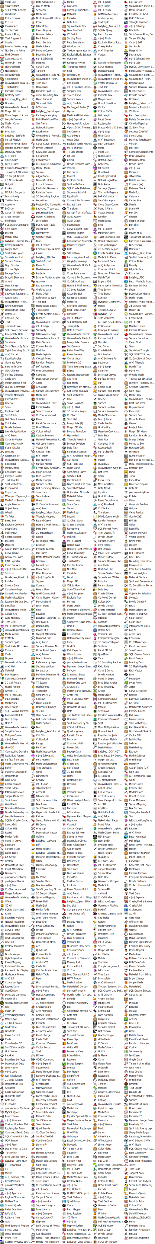 513x4096 Grasshopper Icon Reference Chart