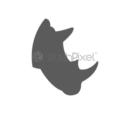 500x438 Rhino Head Icon, Stock Vector Crushpixel