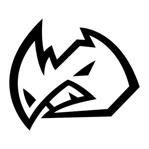 490x490 Rhino Horns Animal Cartoon Vector Icon