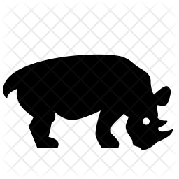 256x256 Rhino Icon Of Glyph Style