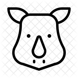 256x256 Rhino Icon Of Line Style