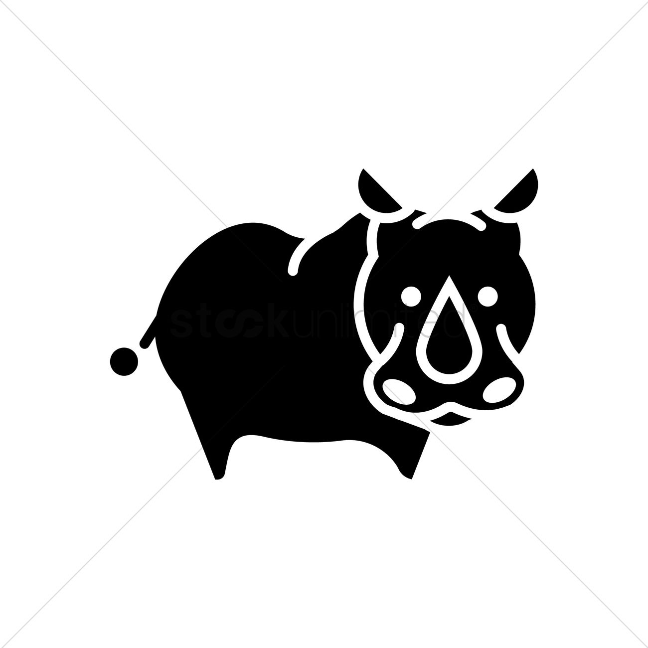 1300x1300 Rhino Icon Vector Image
