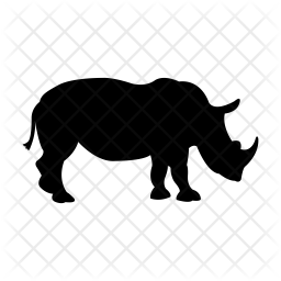 256x256 Rhinoceros Icon Of Glyph Style
