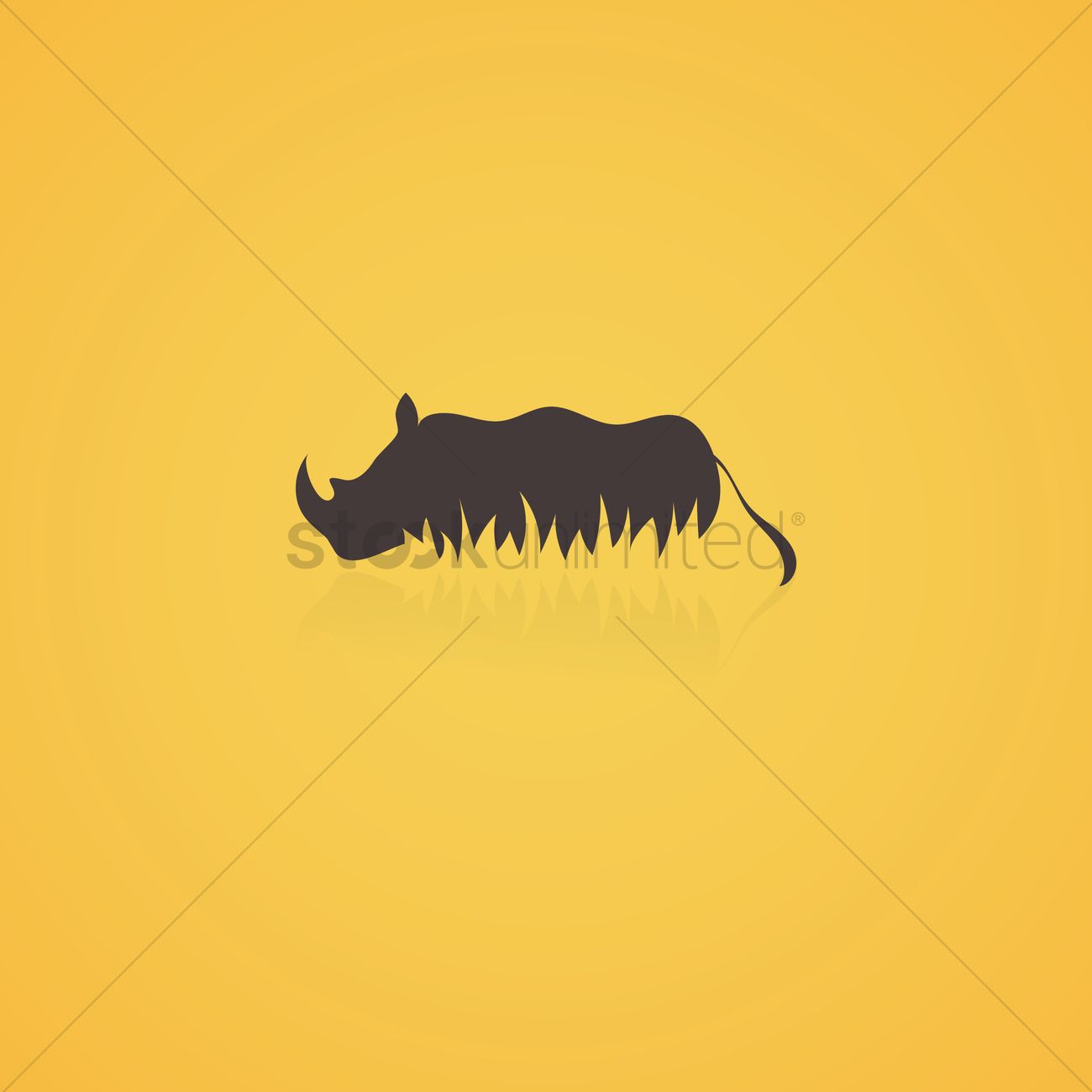 1300x1300 Rhinoceros Icon Vector Image