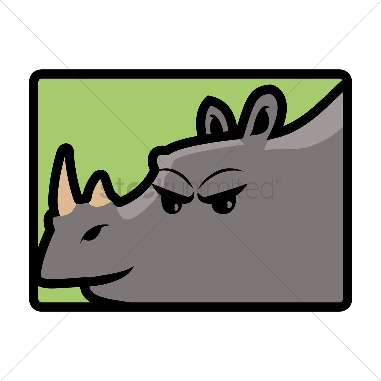 1300x1300 Rhinoceros Icon Vector Image