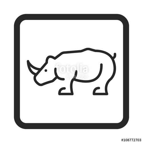 500x500 Rhinoceros Icon Stock Image And Royalty Free Vector