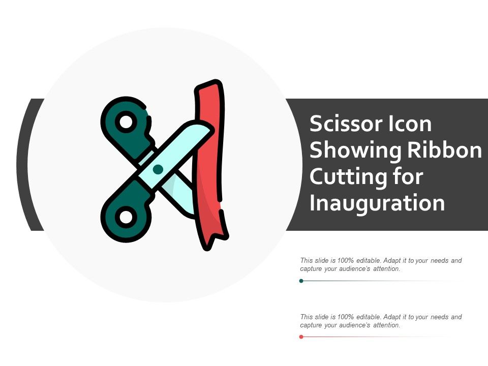 960x720 Scissor Icon Showing Ribbon Cutting For Inauguration