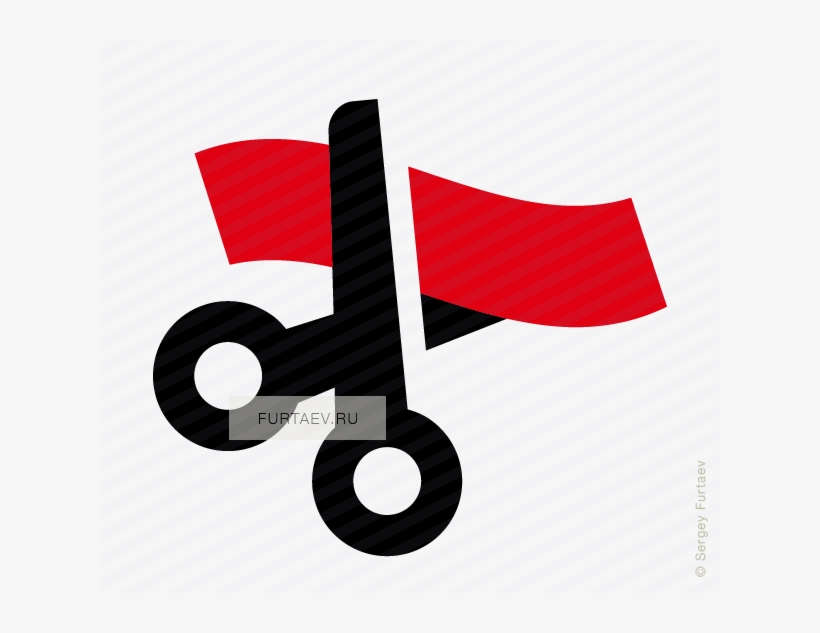 820x633 Vector Icon Of Scissors Cutting Ribbon
