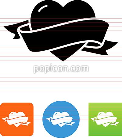 400x452 Heart With Ribbon Icon