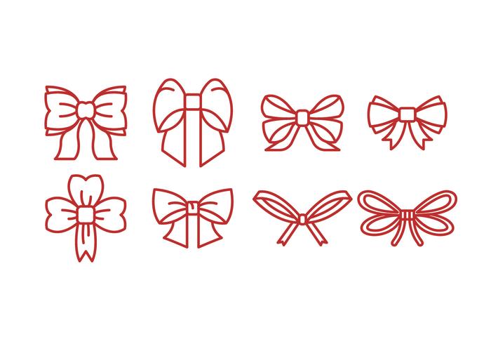 700x490 Red Outline Ribbon Icon Vector