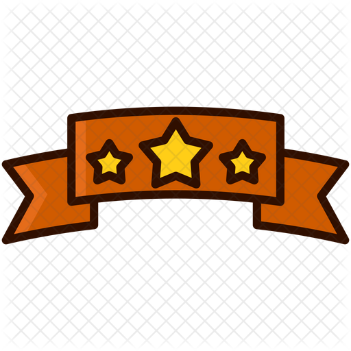 512x512 Winning Ribbon Icon Of Colored Outline Style