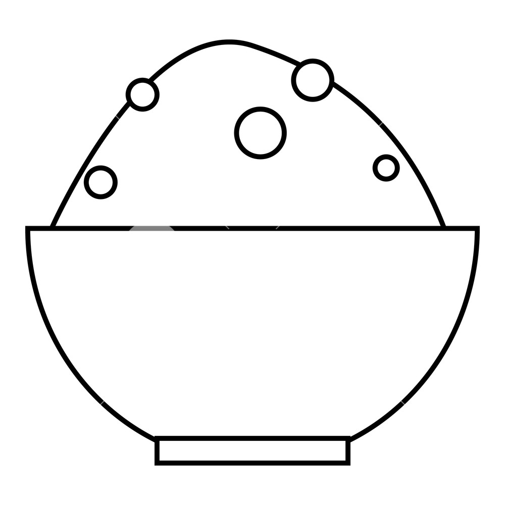 Rice In Bowl Icon Outline Illustration Of Rice In Bowl Vector 1000x1000 Rice In Bowl Icon Outline Illustration Of Rice In Bowl Vector