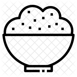 256x256 Rice Icon Of Line Style