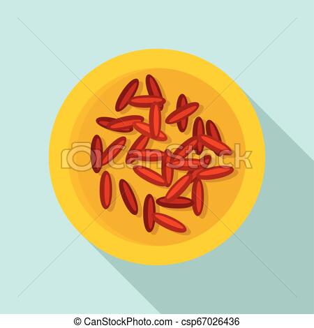 450x470 Brown Long Rice Icon, Flat Style Brown Long Rice Icon Flat