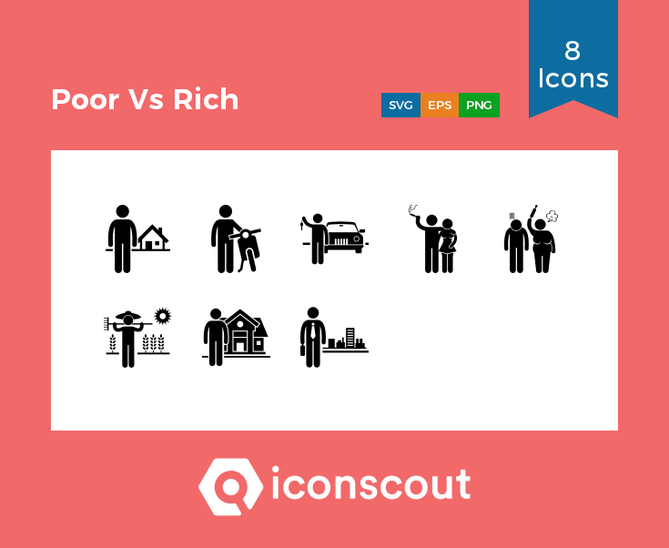 735x602 Poor Vs Rich Icon Pack
