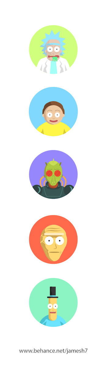 350x1201 Rick And Morty Icons