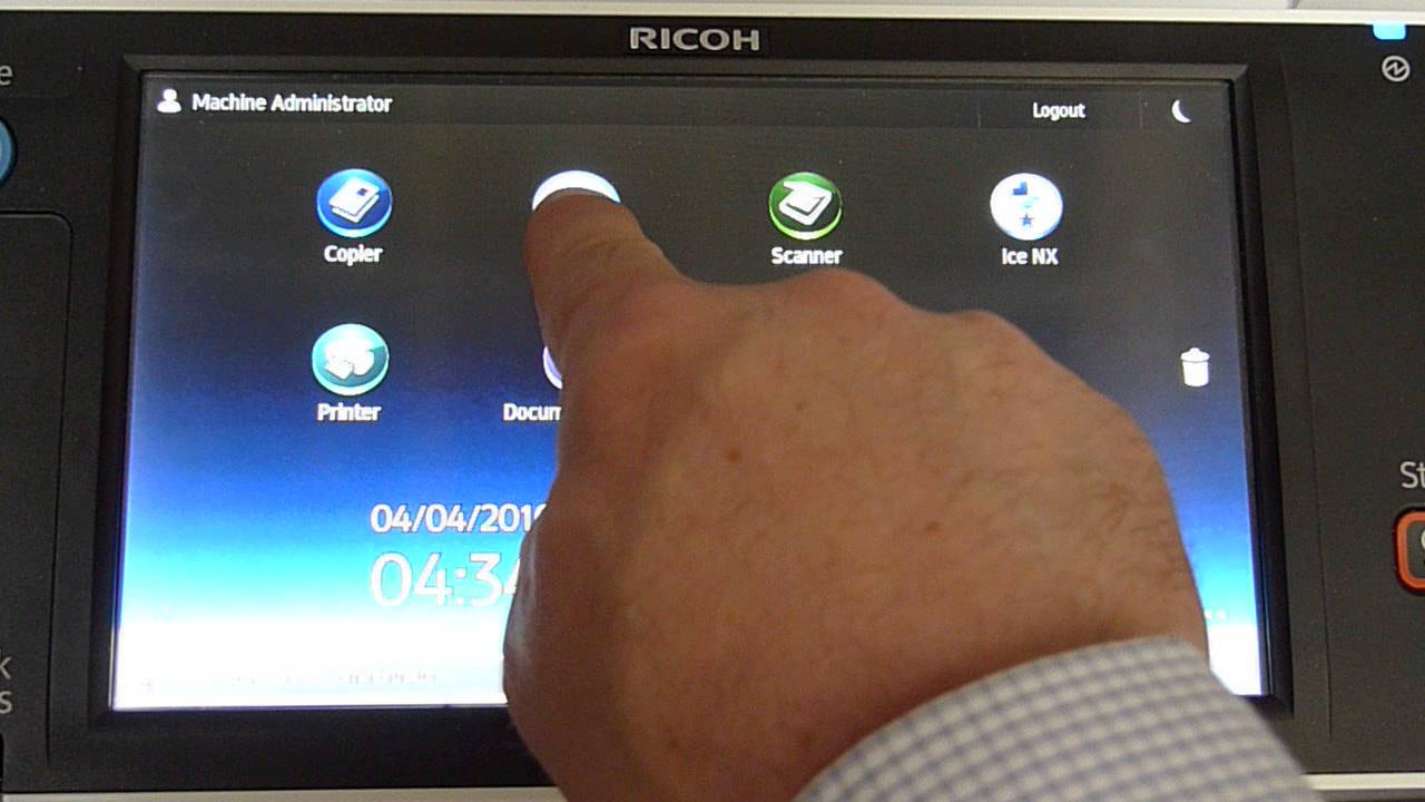 1280x720 Ricoh Smart Operations Panel