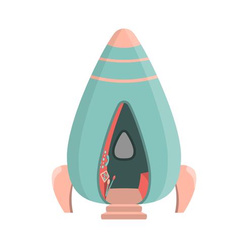 490x490 Cartoon Rocket Ride Icon