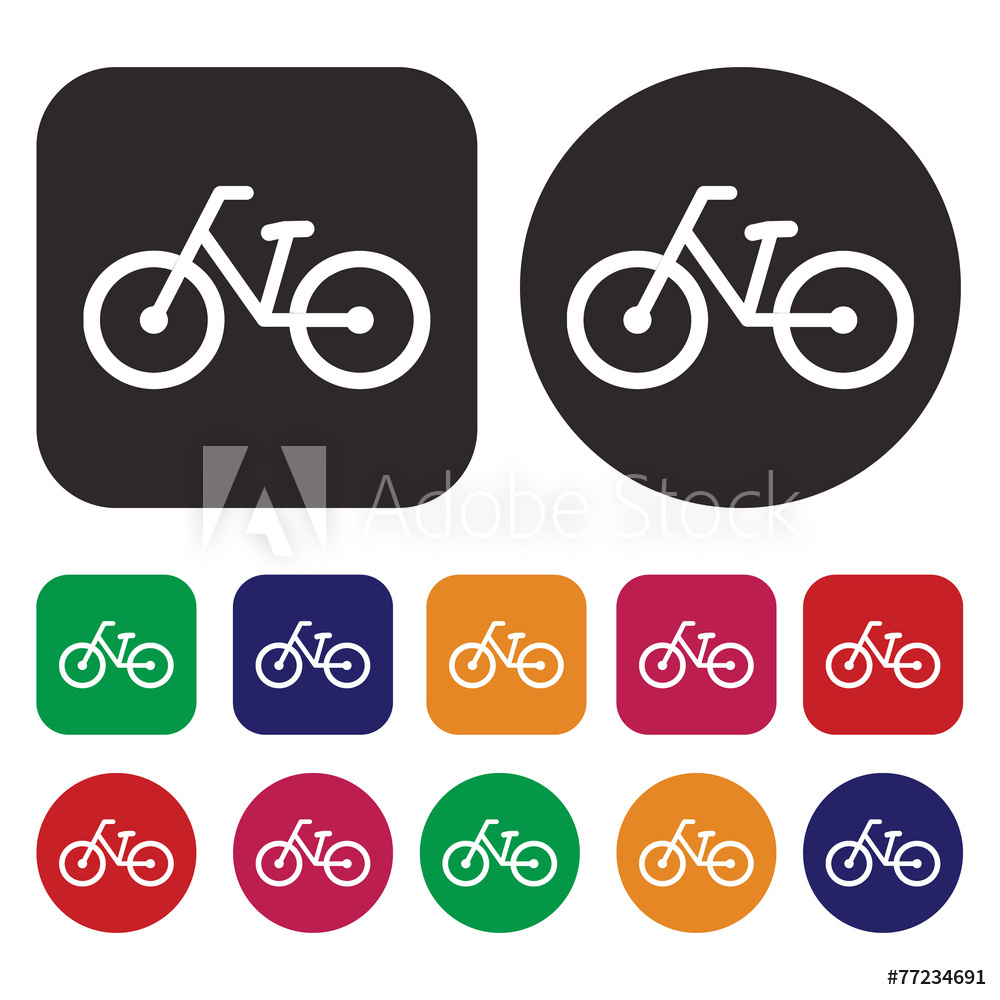 1000x1000 Fotografie, Obraz Bicycle Icon Bike Icon Amusement Ride Icon