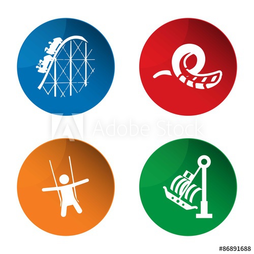 500x500 Amusement Park Icon Amusement Park Ride Icon Theme Park Icon