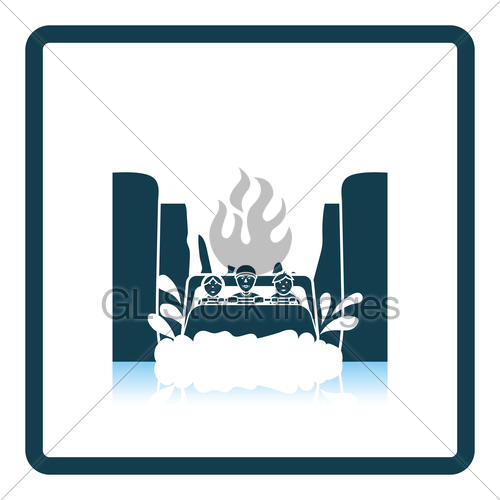 500x500 Water Boat Ride Icon Gl Stock Images